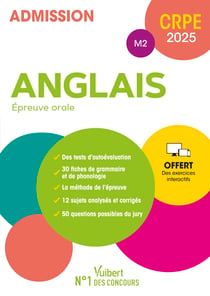 Manuel CRPE : Anglais : Épreuve orale (M2) - Manuel + exercices interactifs (édition 2025)