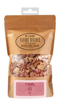 Pétales séchés de rose - 15 g - Graine Créative
