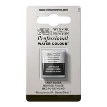 1/2 godet - Peinture aquarelle Winsor & Newton - Noir de Fumée n°337 - Extra fine - Opaque