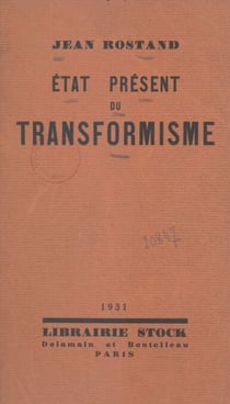 L'état présent du transformisme