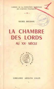 La chambre des Lords au 20e siècle, 1911-1949