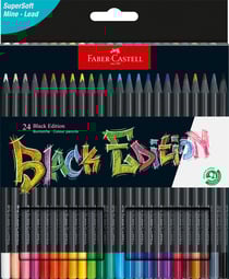 24 Crayons de couleur - Black Edition