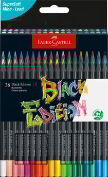 36 Crayons de couleur - Black Edition