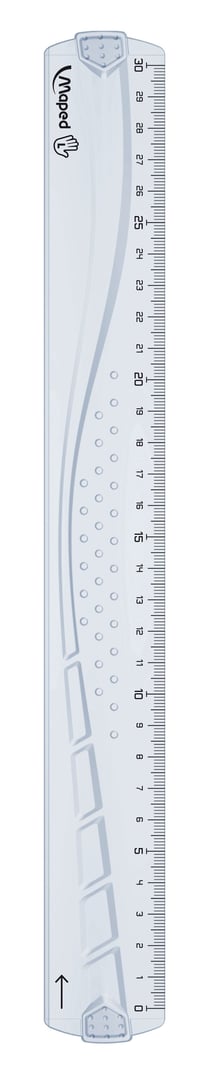 Règle plate 30 cm gaucher - Geometric - Maped