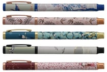 1 roller - Bleu - Ink oiseaux majoliques - Pointe moyenne - Modèles assortis