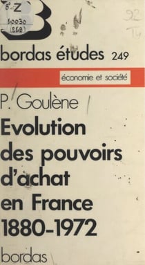 Évolution des pouvoirs d'achat en France - 1830-1972
