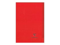 Cahier piqué - A4 - Koverbook - Clairefontaine - 96 pages grands carreaux - Rouge