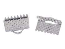 10 embouts pince-ruban de 10 mm - Argent - Créalia