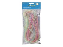 Set 30 scoubidous transparents et coton coloré Créalia - 80 cm