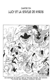 One Piece édition originale - Chapitre 704 - Lucy et la statue de Kyros