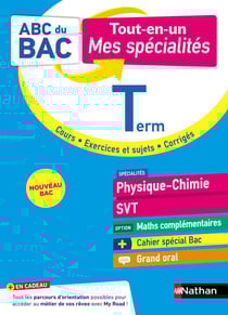 ABC Tout en un Mes spécialités Tle - Physique-Chimie, SVT, Maths complémentaires, Grand Oral - Bac 2026 - Spécialités Terminale + Cahier spécial Bac - Cours, sujets et corrigés - EPUB