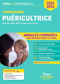 Concours Puéricultrice - Annales corrigées - Sujets 2024 - Entraînement intensif - IFPDE - 2025-2026
