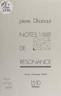 Notes de résonance