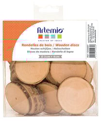 Lot rondelles de bois - 3-4 cm