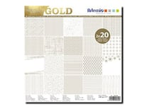 Set 40 papiers décorés or