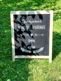 Grand tableau noir - 60 x 78 x 3 cm - Artemio