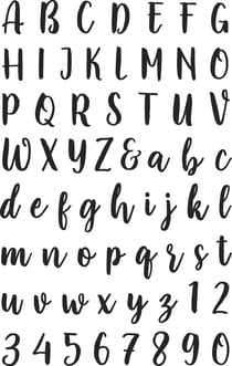 Artemio - Matrice de découpe - Alphabet et chiffres