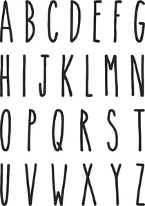 Artemio - Matrice de découpe - Alphabet majuscule nature