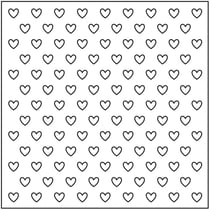 Artemio - Pochoir - Petits cœurs - 15 x 15 cm