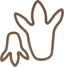 Lot de 2 matrices de découpe Artemio - Dino pattes de dinosaures