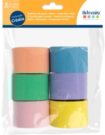 Lot de 6 rouleaux de papier crépon Artemio - Licorne - 4,5 cm x 25 m