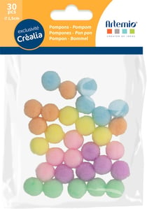 Lot de 30 pompons Artemio - Licorne 