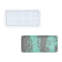 Moule en silicone - Plateau rectangulaire - Jesmonite - 18,2 cm - 9,3 cm x 1,2 cm