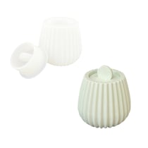 Moule en silicone - Pot rayure couvercle - Jesmonite