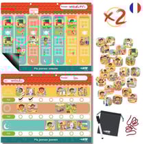 Duo tableaux semainier et journalier magnétiques Montessori