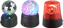 Pack de 3 mini effets de lumière à LED Party Light & Sound - KIDZ-PARTY