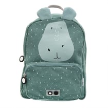 Sac à dos maternelle Trixie Baby - Gris - M. Hippopotame - 1 compartiment