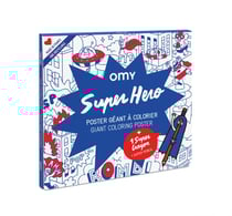 Omy - Poster géant à colorier - Super héro