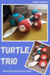 Turtle Trio - Written Crochet Pattern