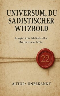 Universum, du sadistischer Witzbold - Er sagte nichts. Ich fühlte alles. Das Universum lachte.