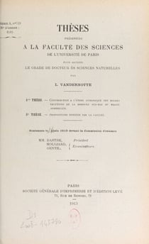 Contribution à l'étude géologique des roches éruptives de la bordure sud-est du massif armoricain - Thèse présentée à la Faculté des sciences de l'Université de Paris pour obtenir le grade de Docteur ès sciences naturelles