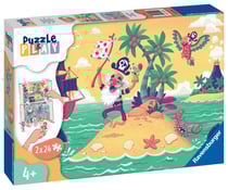 Puzzle & Play - 2 x 24 pièces - La chasse au trésor des pirates