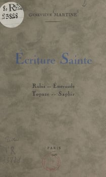 Écriture sainte - Rubis. Émeraude. Topaze. Saphir