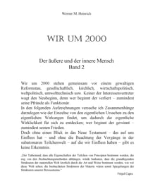 Wir um 2000 -  Band 2 - Der äußere und der innere Mensch