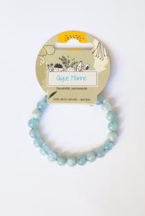 Bracelet aigue marine - 8 mm