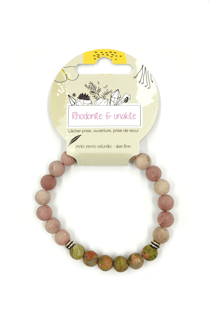 Bracelet - Unakite et Rhodonite