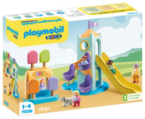 PLAYMOBIL® 1.2.3 - Aire de jeux avec toboggan géant - 71326
