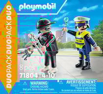 PLAYMOBIL - Policier et bandit avec accessoires - 71804 - PLAYMOBIL Duo
