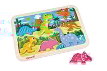 Chunky puzzle bois Dinosaures - 7 pièces