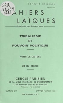 Tribalisme et pouvoir politique - Notes de lecture. Vie du Cercle