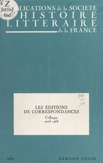 Les éditions de correspondances - Colloque, 20 avril 1968