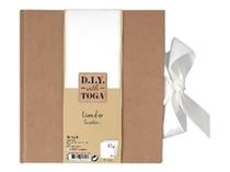 Livre d'or kraft - 80 pages blanches - 20x20 cm