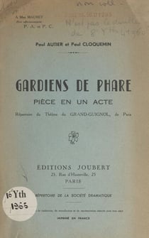 Gardiens de phare - Pièce en 1 acte