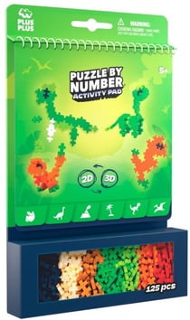 Bloc d'activités Puzzle by number : dinosaures - Plus Plus