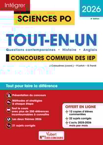 Sciences Po - Concours commun des IEP 2026 - Tout-en-un - Questions contemporaines - Histoire - Anglais - 21 sujets corrigés