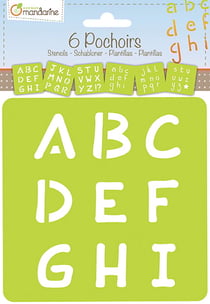 6 Pochoirs - Alphabet - Avenue Mandarine
